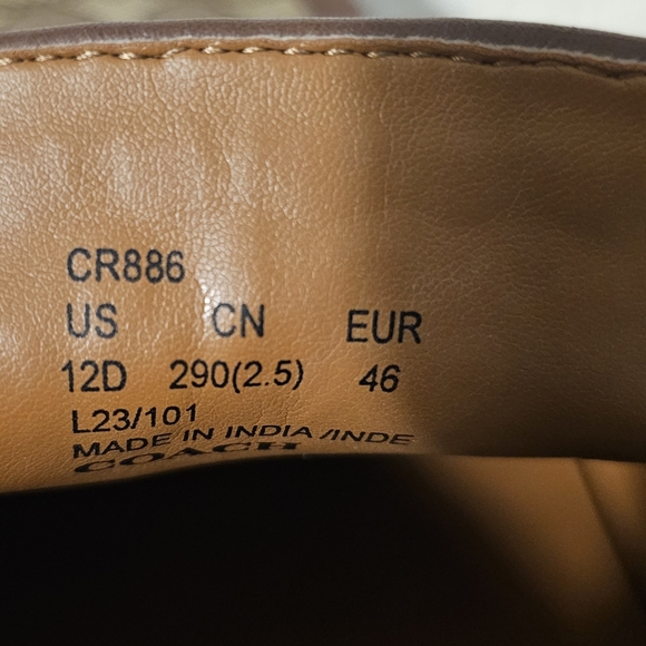 Aunthentic Coach Men Leather SGNTR Loafers Size 12D - Picture 13 of 13